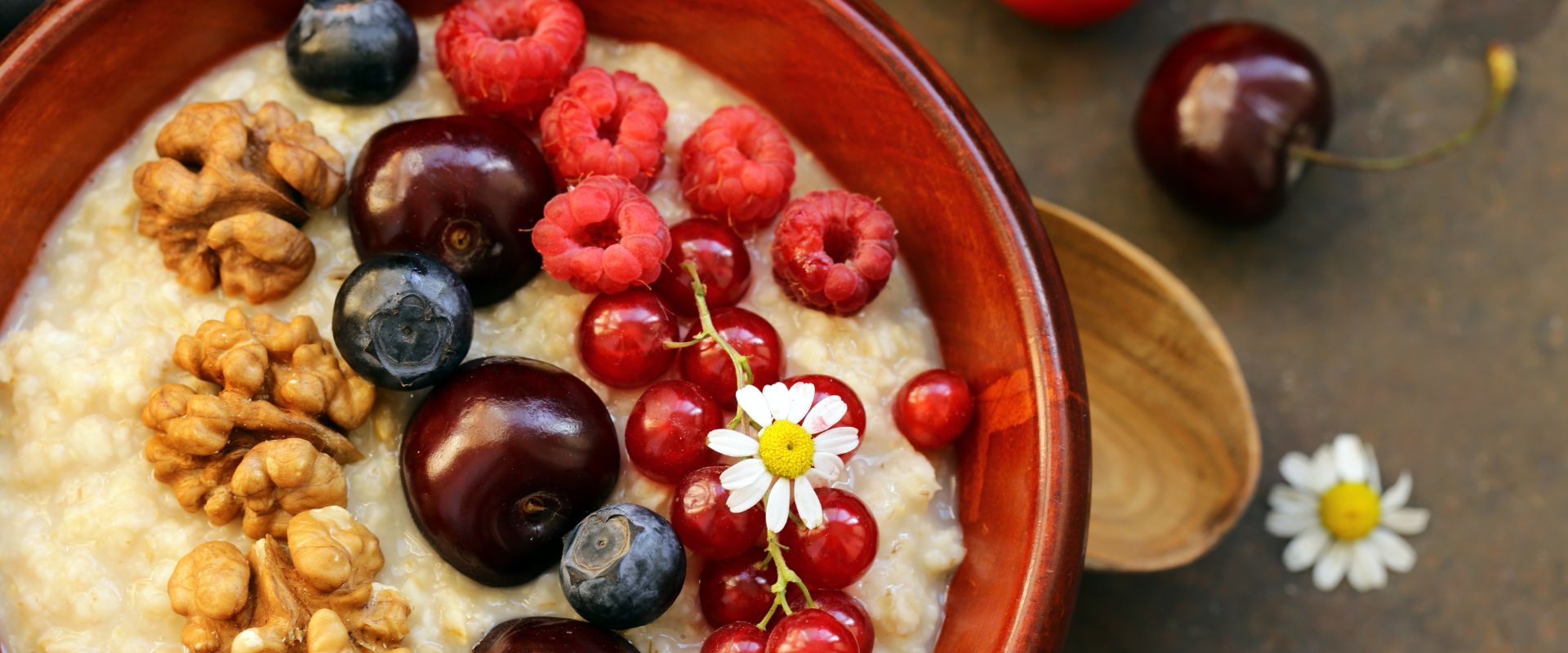 Porridge de avena con frutas y semillas